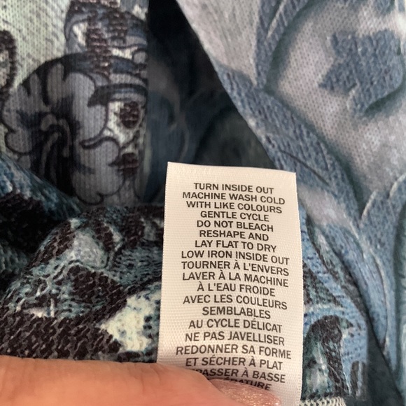 Northern Reflections dressy top, blue, black with tiny bling accents - Picture 7 of 11